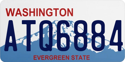 WA license plate ATQ6884