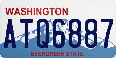 WA license plate ATQ6887