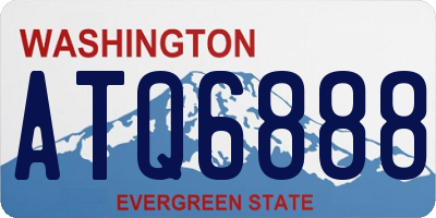 WA license plate ATQ6888
