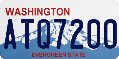 WA license plate ATQ7200