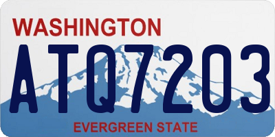 WA license plate ATQ7203