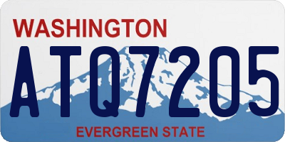 WA license plate ATQ7205