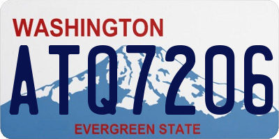 WA license plate ATQ7206
