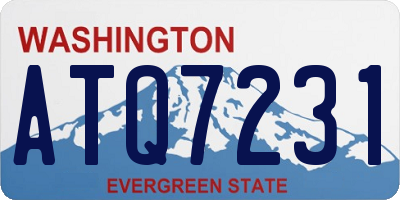 WA license plate ATQ7231