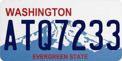 WA license plate ATQ7233