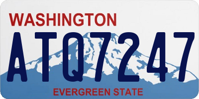 WA license plate ATQ7247