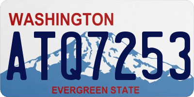 WA license plate ATQ7253