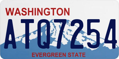 WA license plate ATQ7254