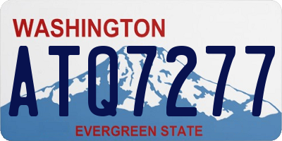 WA license plate ATQ7277