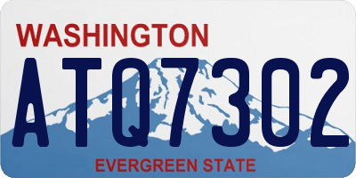 WA license plate ATQ7302
