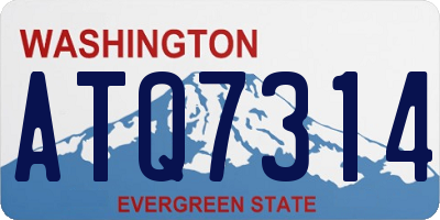 WA license plate ATQ7314