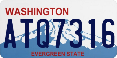WA license plate ATQ7316