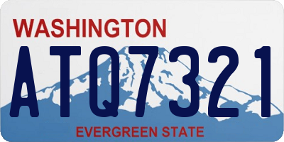 WA license plate ATQ7321
