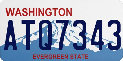 WA license plate ATQ7343