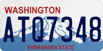 WA license plate ATQ7348