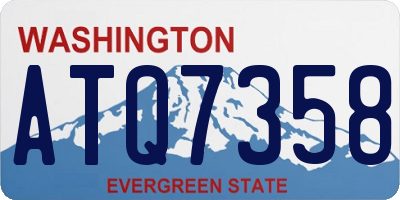WA license plate ATQ7358