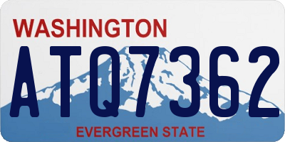 WA license plate ATQ7362