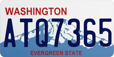 WA license plate ATQ7365