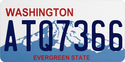 WA license plate ATQ7366