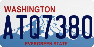 WA license plate ATQ7380