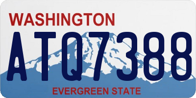 WA license plate ATQ7388