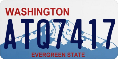 WA license plate ATQ7417