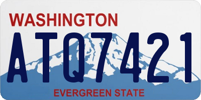 WA license plate ATQ7421