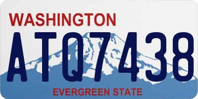 WA license plate ATQ7438