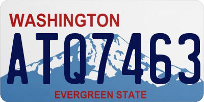 WA license plate ATQ7463