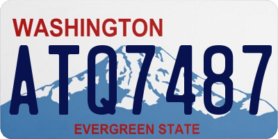 WA license plate ATQ7487