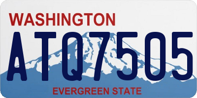 WA license plate ATQ7505
