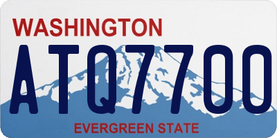 WA license plate ATQ7700