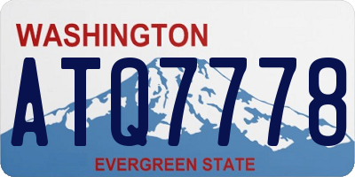 WA license plate ATQ7778