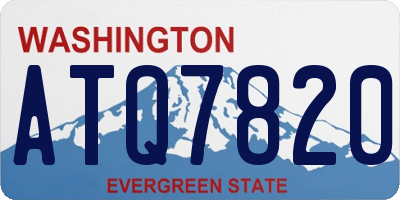 WA license plate ATQ7820