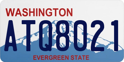 WA license plate ATQ8021