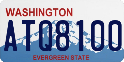 WA license plate ATQ8100