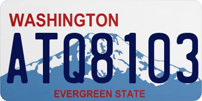 WA license plate ATQ8103