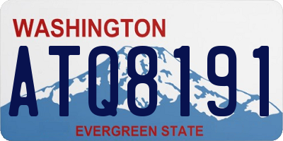 WA license plate ATQ8191