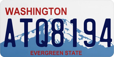 WA license plate ATQ8194