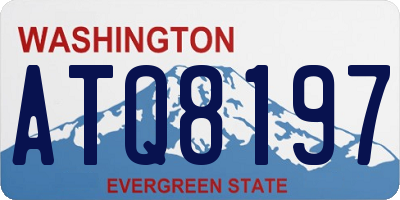 WA license plate ATQ8197