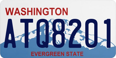 WA license plate ATQ8201