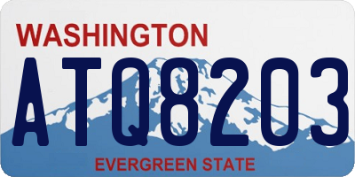 WA license plate ATQ8203