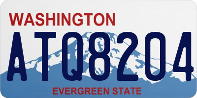 WA license plate ATQ8204