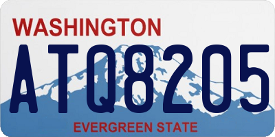 WA license plate ATQ8205