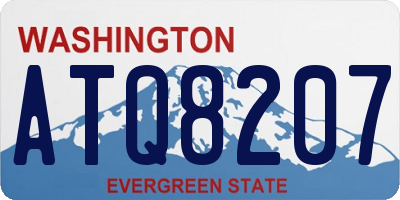 WA license plate ATQ8207