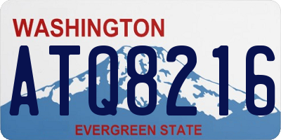 WA license plate ATQ8216