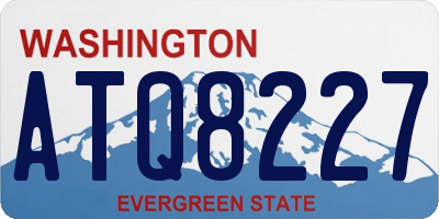 WA license plate ATQ8227