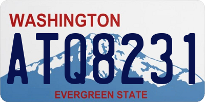 WA license plate ATQ8231