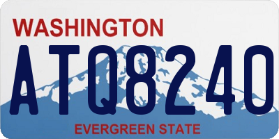 WA license plate ATQ8240