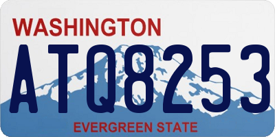WA license plate ATQ8253